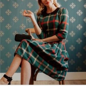 Ivy City Co Christmas Plaid Dress.  Worn once.  Like new condition.  No flaws.